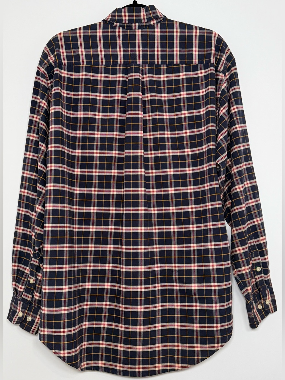 Vintage 1999 Tommy Hilfiger Men's L Plaid Button Down Shirt Flag Logo - Picture 3 of 14
